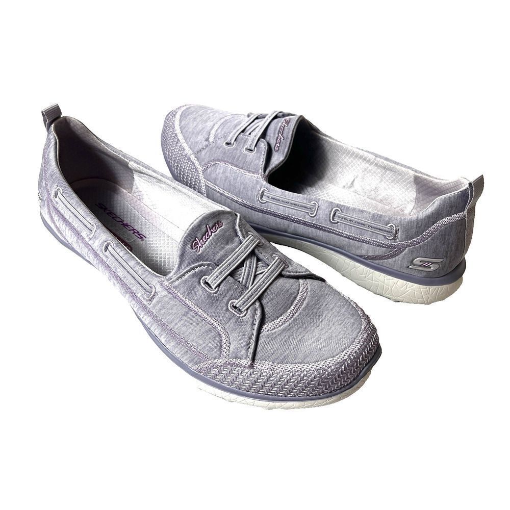 Skechers Air Cooled Memory Foam Womens 11 Light Purple Slip On Low Top Flat Shoe